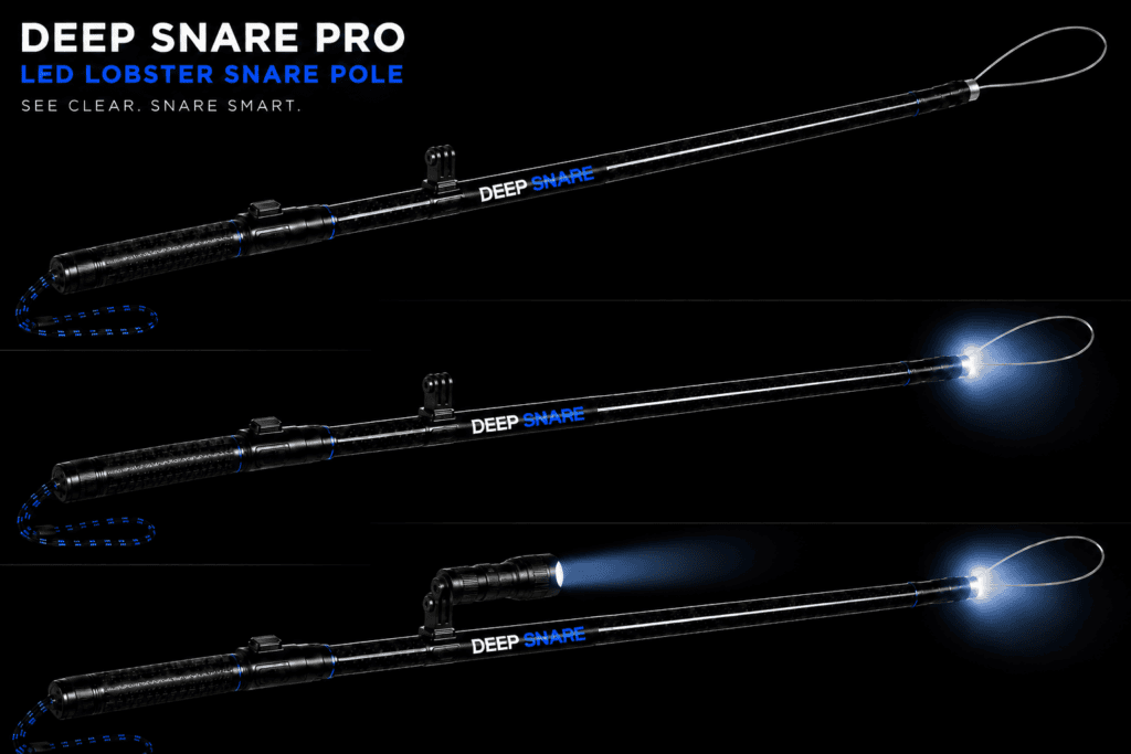 LED lobster snare pole with adjustable light.