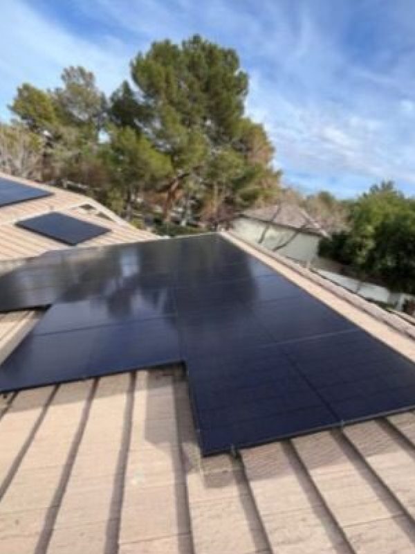 Solar panels installed on a residential roof.